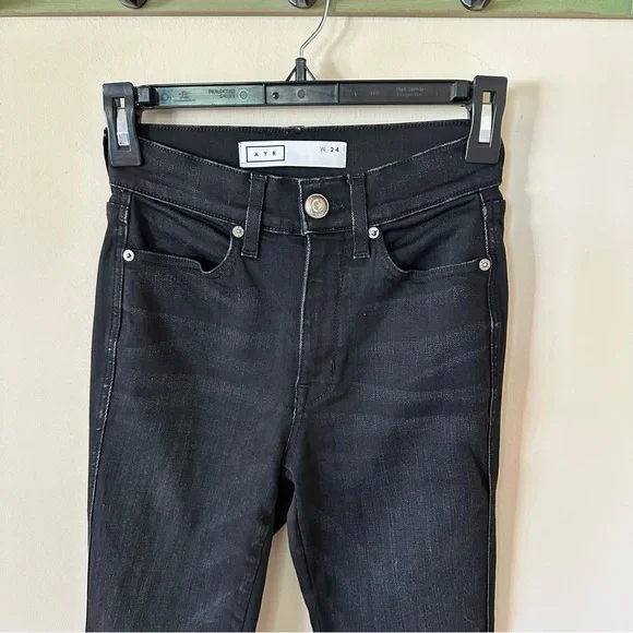 AYR The Shade Straight Crop Step Hem Jeans in Chill Uniform